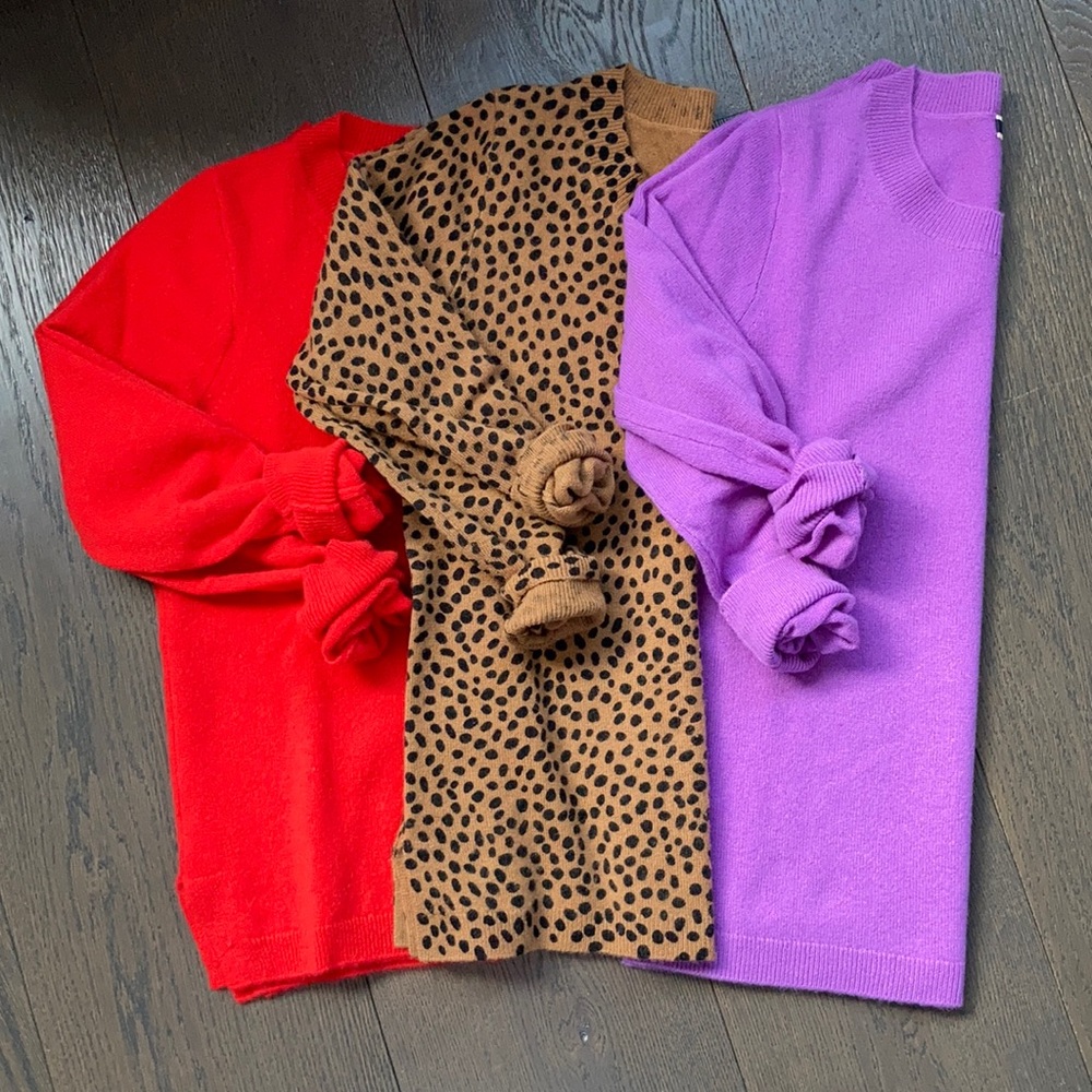 GUC J.Crew Cashmere Sweaters Set of 3